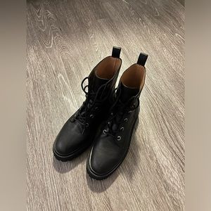 Madewell Rayna Lace-Up Boot in Leather